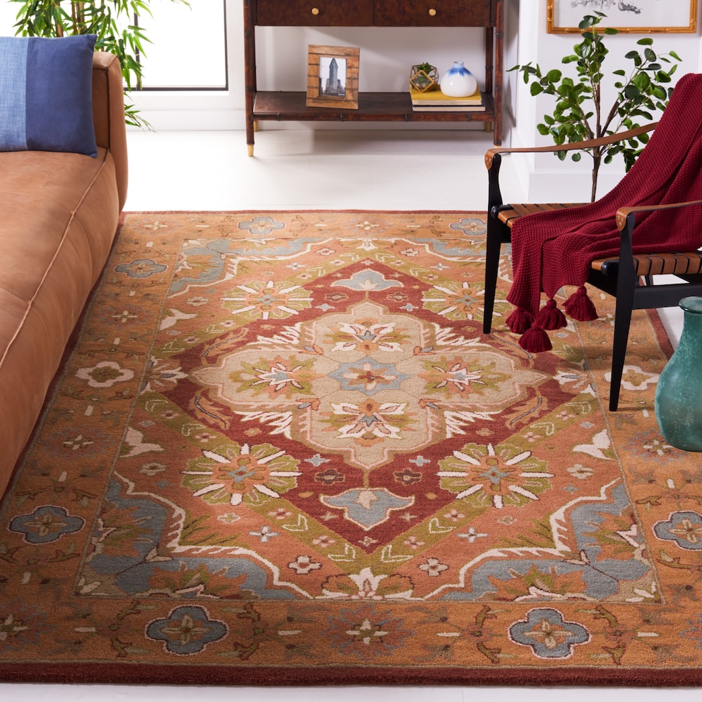 SAFAVIEH Handmade Heritage Tapestry Traditional Oriental Wool Rug