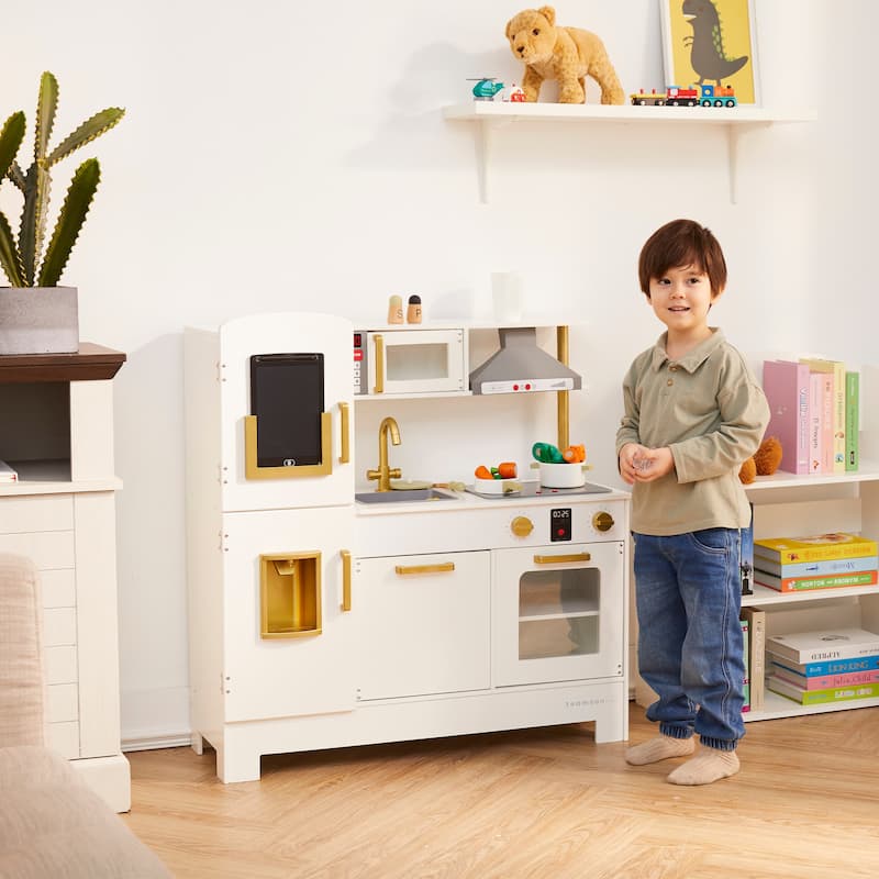 Teamson Kids Little Chef Munich Kids Wooden Play Kitchen - White