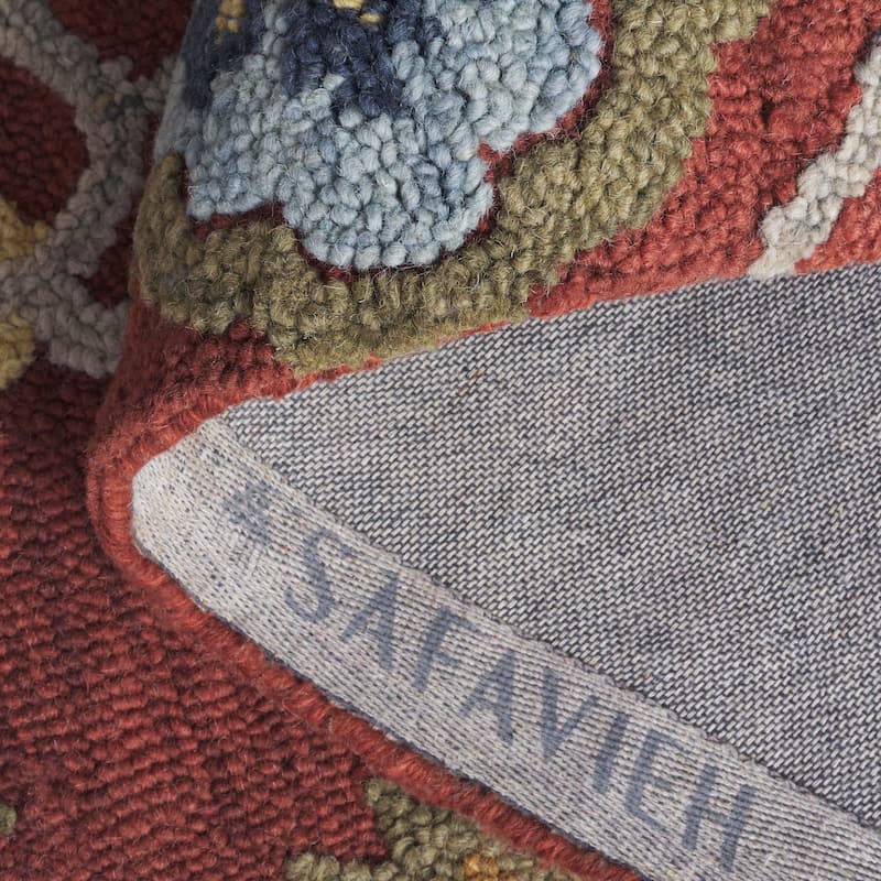 SAFAVIEH, Handmade Marietje Blossom French Country Wool Area Rug