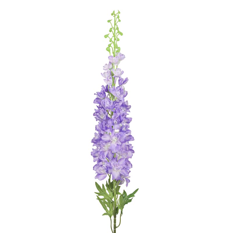 Set of 3 Lavender Artificial Delphinium Flower Stem Spray 49in - 49" L x 5" W x 5" DP