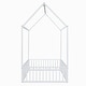 preview thumbnail 39 of 49, Metal House Bed with Fence, Roof, and Door for Kids