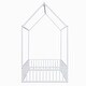 preview thumbnail 39 of 49, Metal House Bed with Fence, Roof & Door