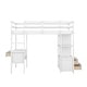preview thumbnail 13 of 28, Twin Size Loft Bed with Built-in Desk with Two Drawers,Shelves,Multifunctional Loft Bed with Storage
