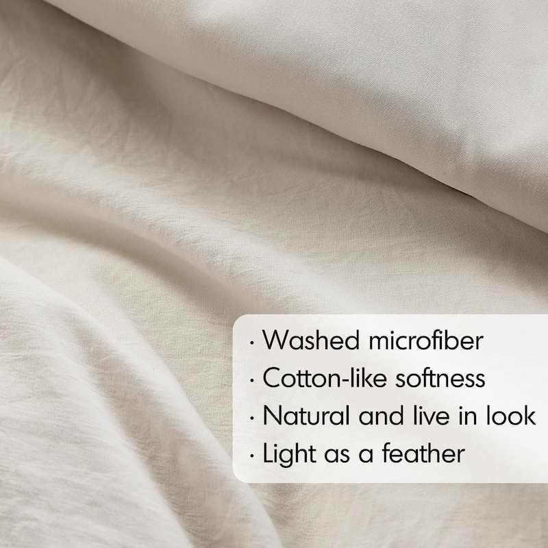 Chelsea Square Evans Pinch Pleated Soft Washed Boho Duvet Cover Set