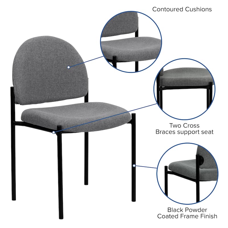 Comfort Stackable Steel Side Reception Chair