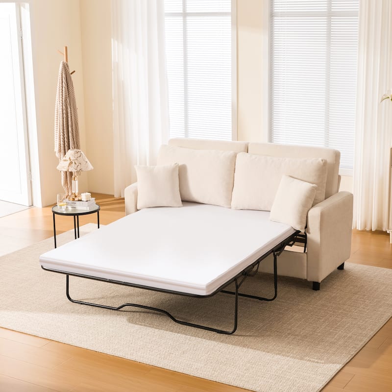 Sleeper Sofa Daybed, Pull Out Couch with Mattress, Upholstery Sectional Loveseat Convertible Sofa Bed