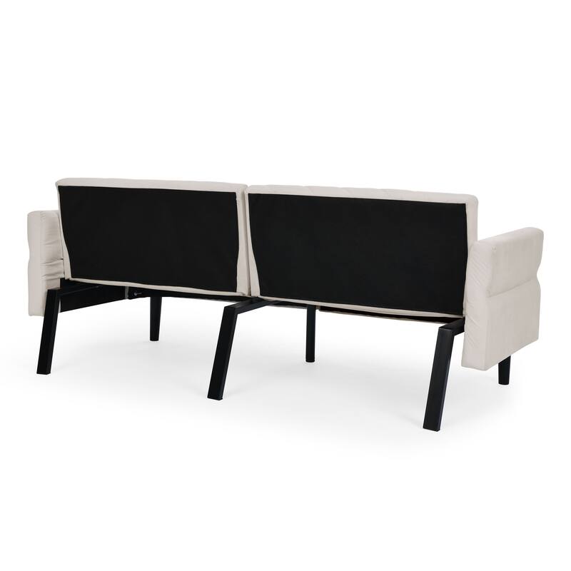 Convertible Futon Sofa Bed Couch,87" Inch Velvet Foam Futon,Modern Sleeper Sofa with Armrest for Living Room