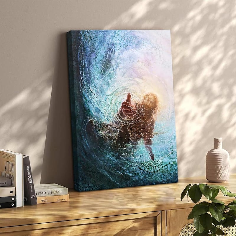 Jesus Christian Wall Art, Hand of God Canvas Paintings