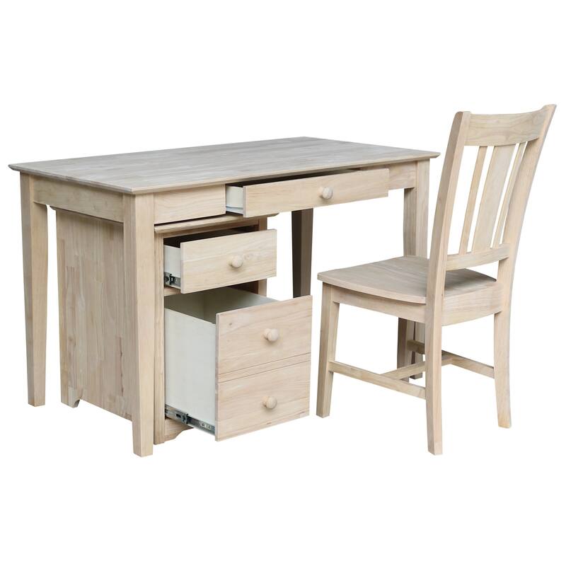 Two Drawer File Cabinet with Desk And Chair
