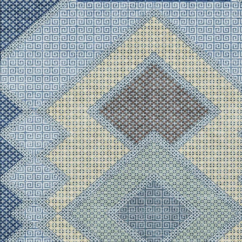 HomeRoots Geometric Transitional Rectangle Outdoor Rug