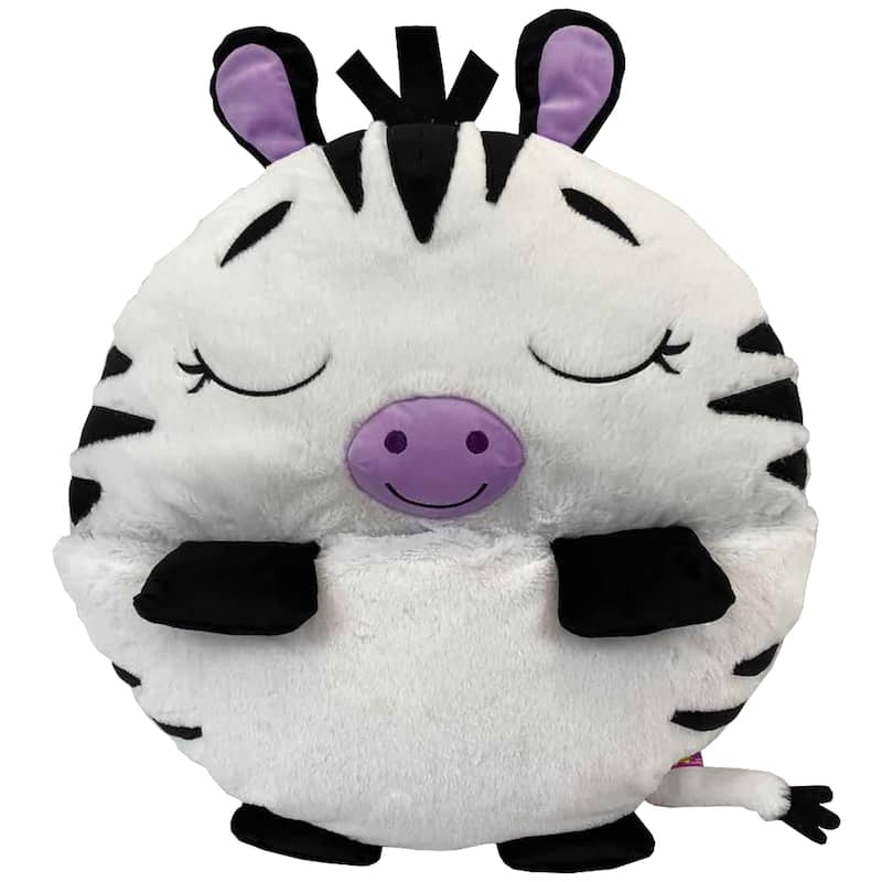 Happy Nappers: Pillow & Sleepy Sack: Large - Zinnia Zebra -7+