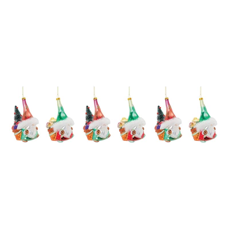 Santa Gnome Christmas Ornaments - 5.5"