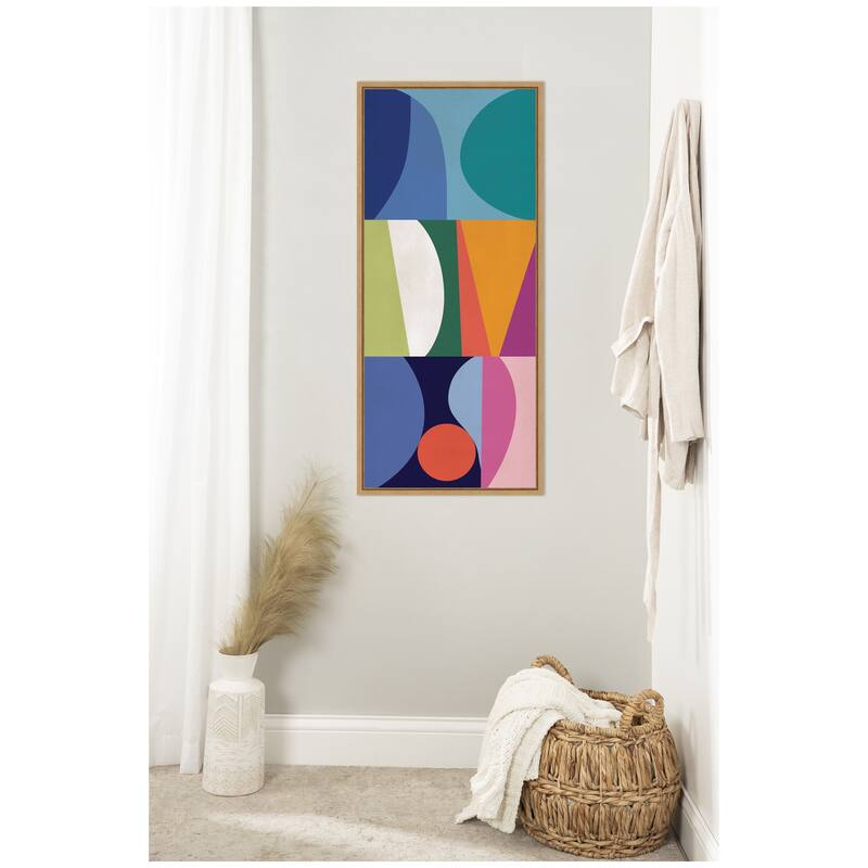 Kate and Laurel Abstract 02 Panel 2 by Rachel Lee Framed Canvas Wall Art Print