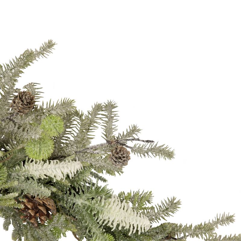Frosted Pine and Pinecone Christmas Wreath 30-Inch Unlit - 30"