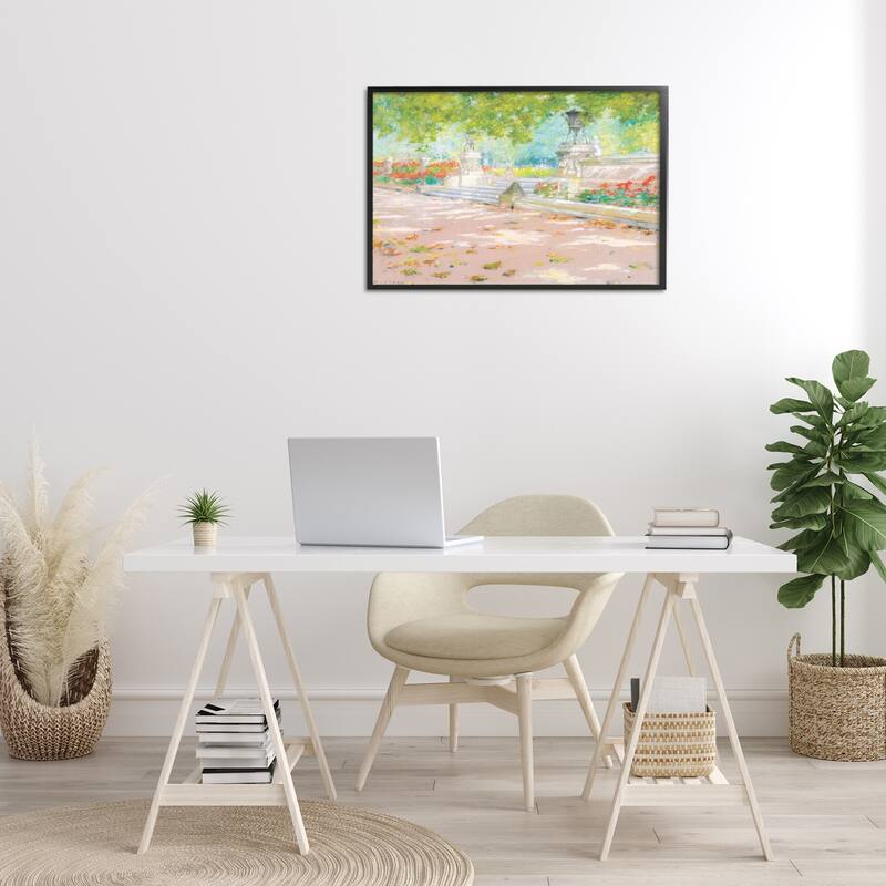Stupell Summer Sunlight in Park Framed Giclee Art Design By LSR Design Studio
