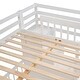 preview thumbnail 15 of 33, Modern Full Over Twin Bunk Bed With Desk,Drawers and Shelves,Storage-Savy Design
