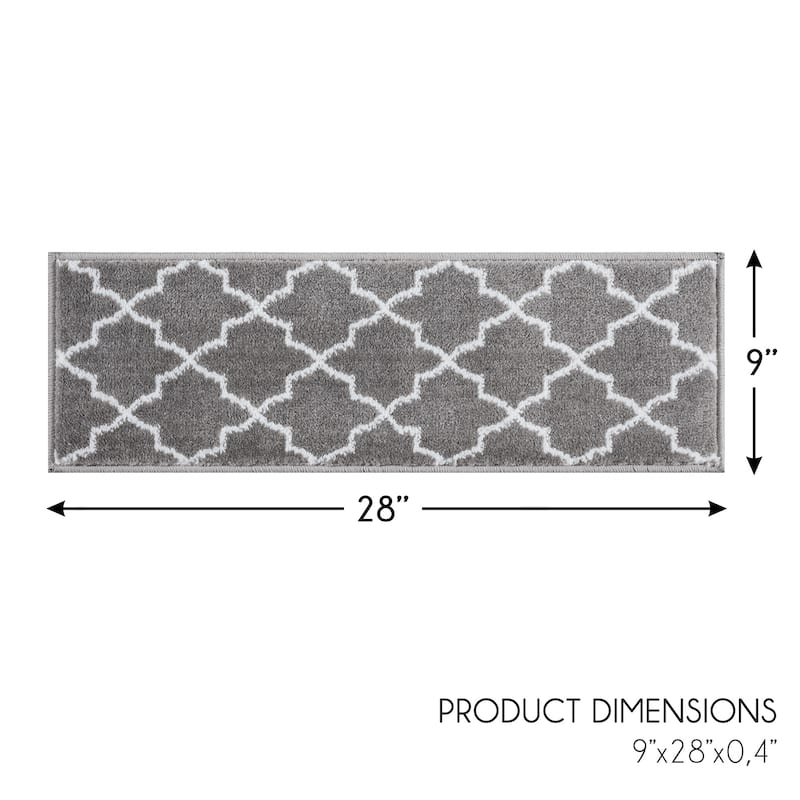 SUSSEXHOME Geometric Stair Treads with Easy to Install Double Adhesive Tape 9" x 28"