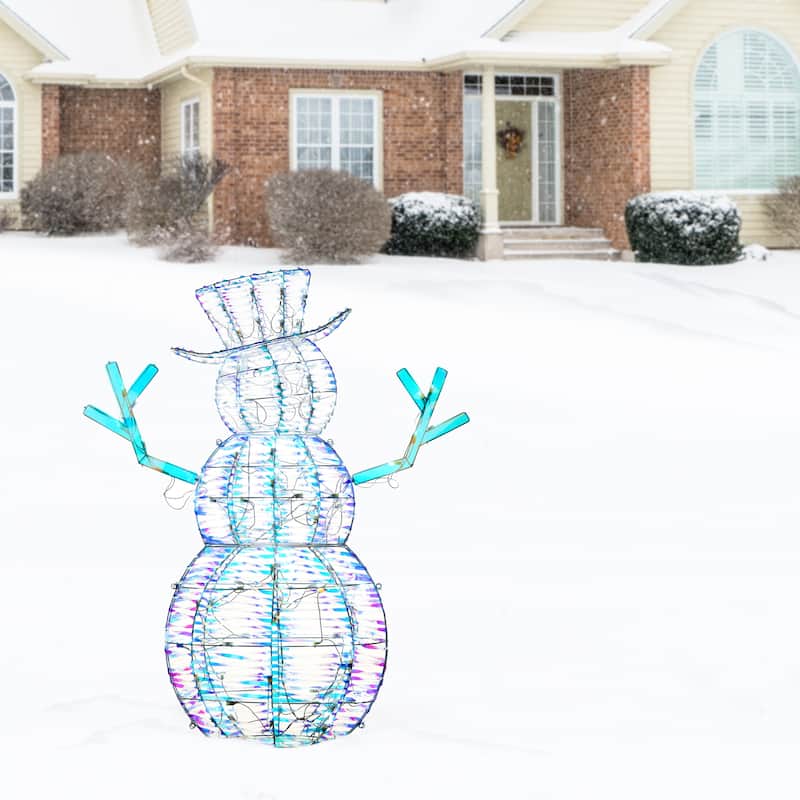National Tree Company 4 ft. Pre-Lit Iridescent Snowman - 4 ft