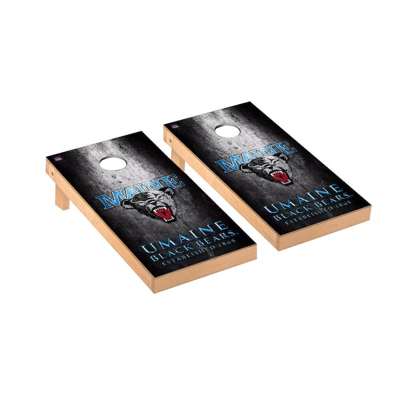 University of Maine Black Bears Museum Cornhole Board Set