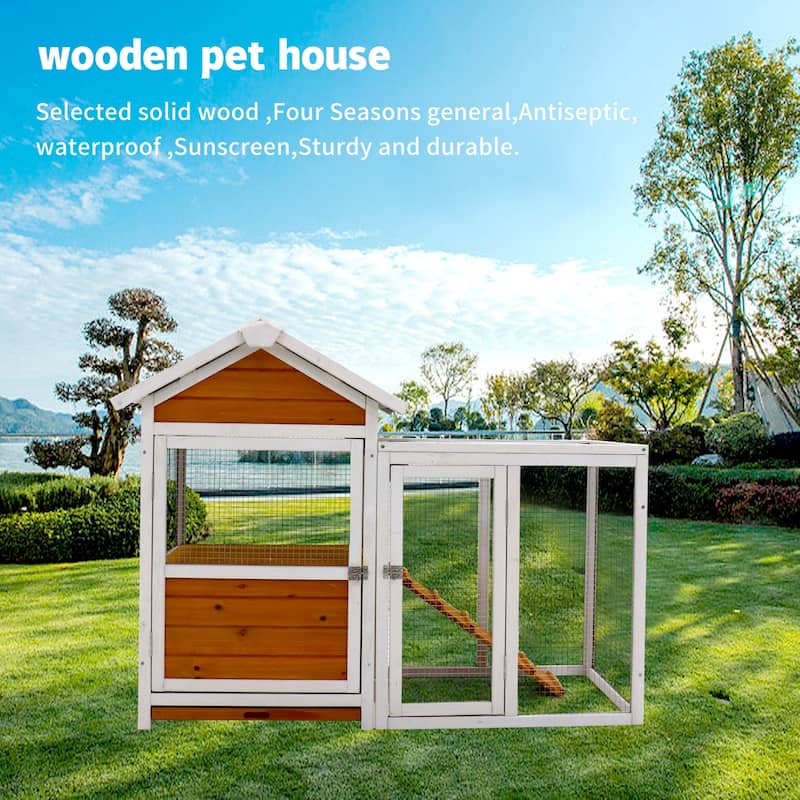 Large outdoor chicken coop chicken coop,duck coop with nest box, bird cage, rabbit cage,waterproof PVC board (gradient 80°)