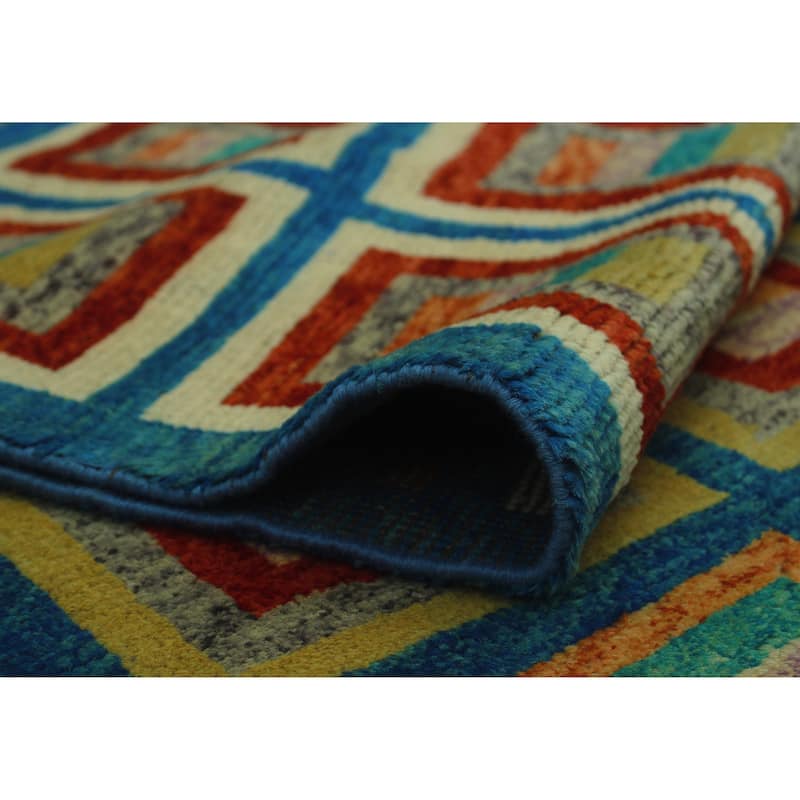 Balochi Mitchell Blue/Rust Rug - 4'6" x 6'7"