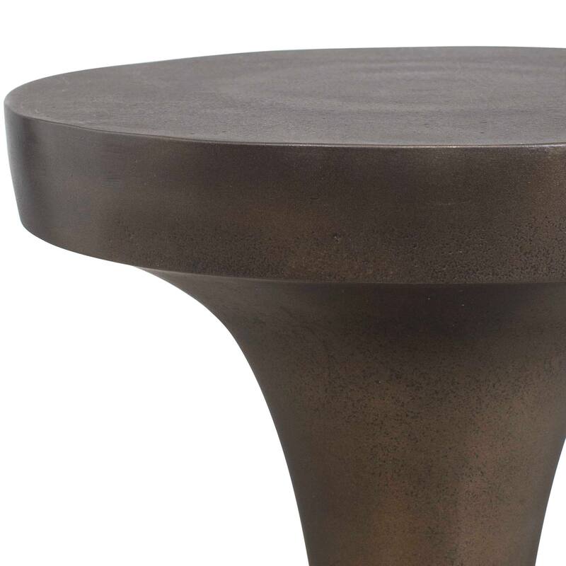 Uttermost Miko Indoor-Outdoor Bronze Drink Table - 10.00" W x 24.00" H x 10.00" D