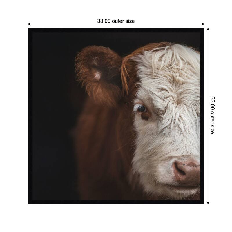 Kate and Laurel Cow Close by Emiko and Mark Franzen F2 Images Framed Wall Art Print