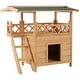 preview thumbnail 2 of 5, Pawhut Indoor and Outdoor Wood Dog House Shelter with Roof
