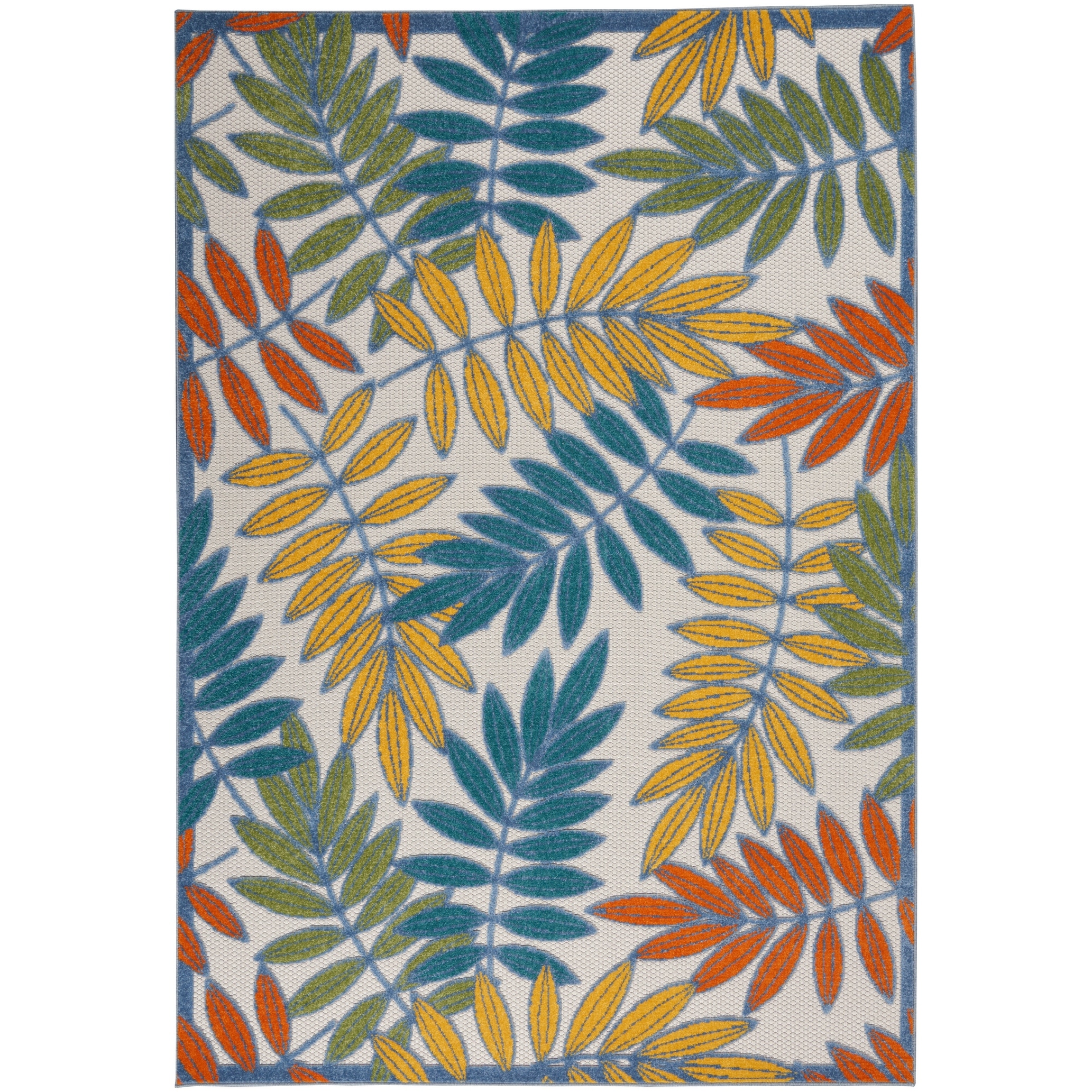 Nourison Aloha Leaf Print Vibrant Indoor/Outdoor Area Rug