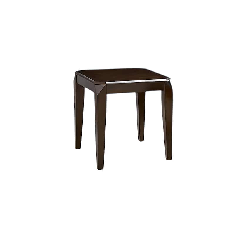Dark Brown Solid Wood Coffee Table with Shelf for Living Room - 23” x 19” x 47”