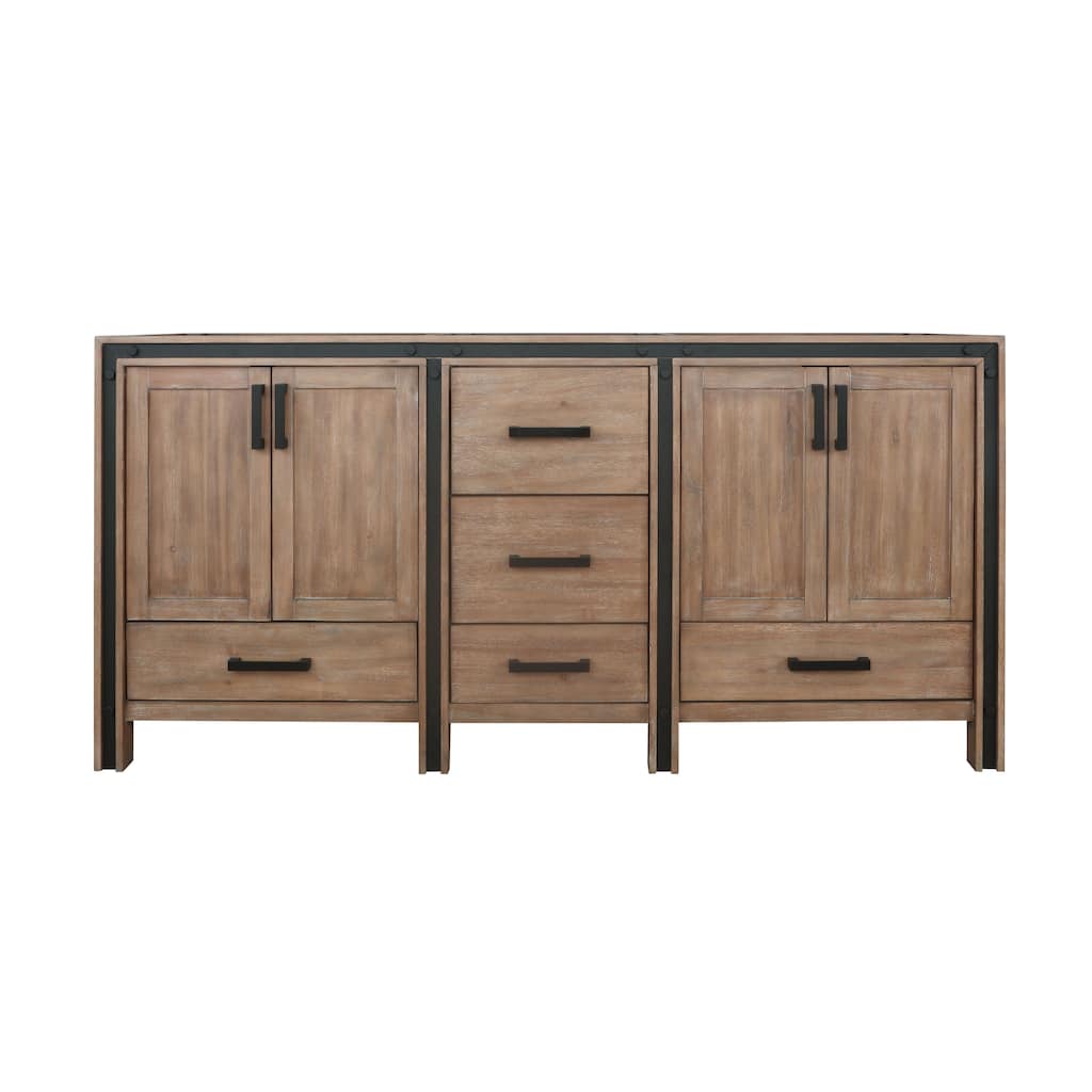 Lexora Ziva 72 inch Double Bathroom Vanity Only