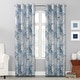 preview thumbnail 9 of 14, Sun Zero Sahar Global Medallion Print Room Darkening Grommet 1-Piece Curtain Panel, Single Panel 54x63 - Indigo