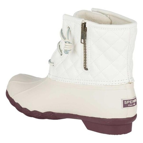 sperry saltwater quilted duck boots ivory