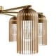preview thumbnail 2 of 5, Hunter + Jasmine Roth Beverly Glen Ribbed Glass Round and Linear Chandelier - Transitional, Contemporary, Glam