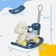preview thumbnail 7 of 8, 4 in 1 Rocking Horse for Toddles 2-5 Years, Baby Ride on Horse with Detachable Push Handle & Balance Board, - Blue