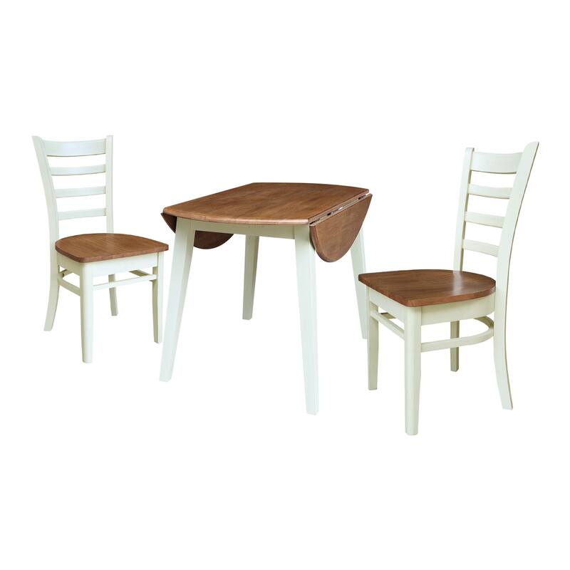 42" Round Dual Drop Leaf Dining Table with Chairs