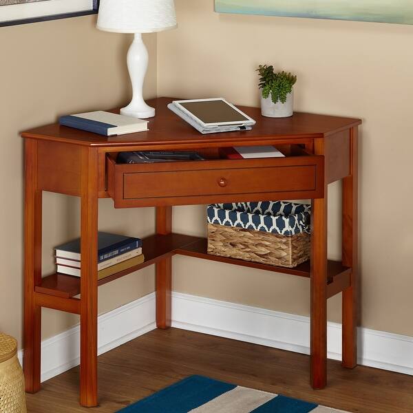 Porch Den Lincoln Solid Wood Mdf Corner Computer Desk On Sale Overstock 19389896