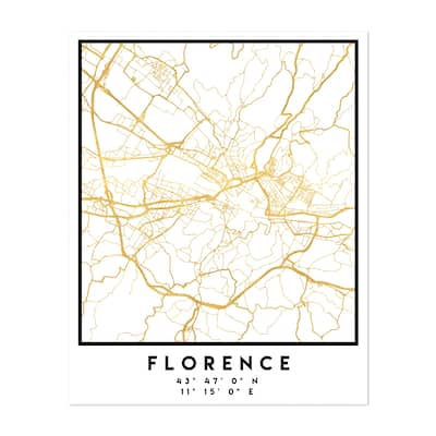 Florence Italy Florence Street Map Maps Minimal Art Print/Poster - Bed ...