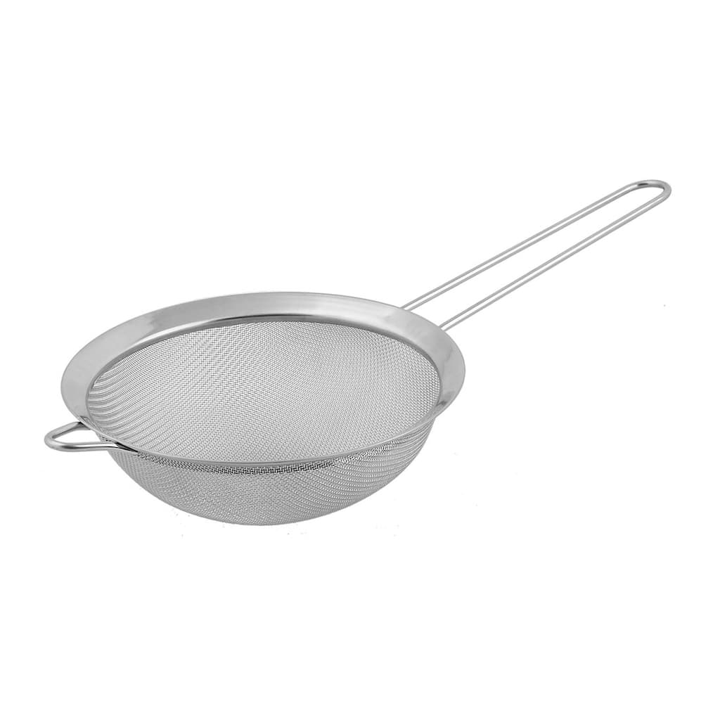 Kitchen Metal Food Noodle Flour Mesh Strainer Colander Sieve Sifter - Silver Tone