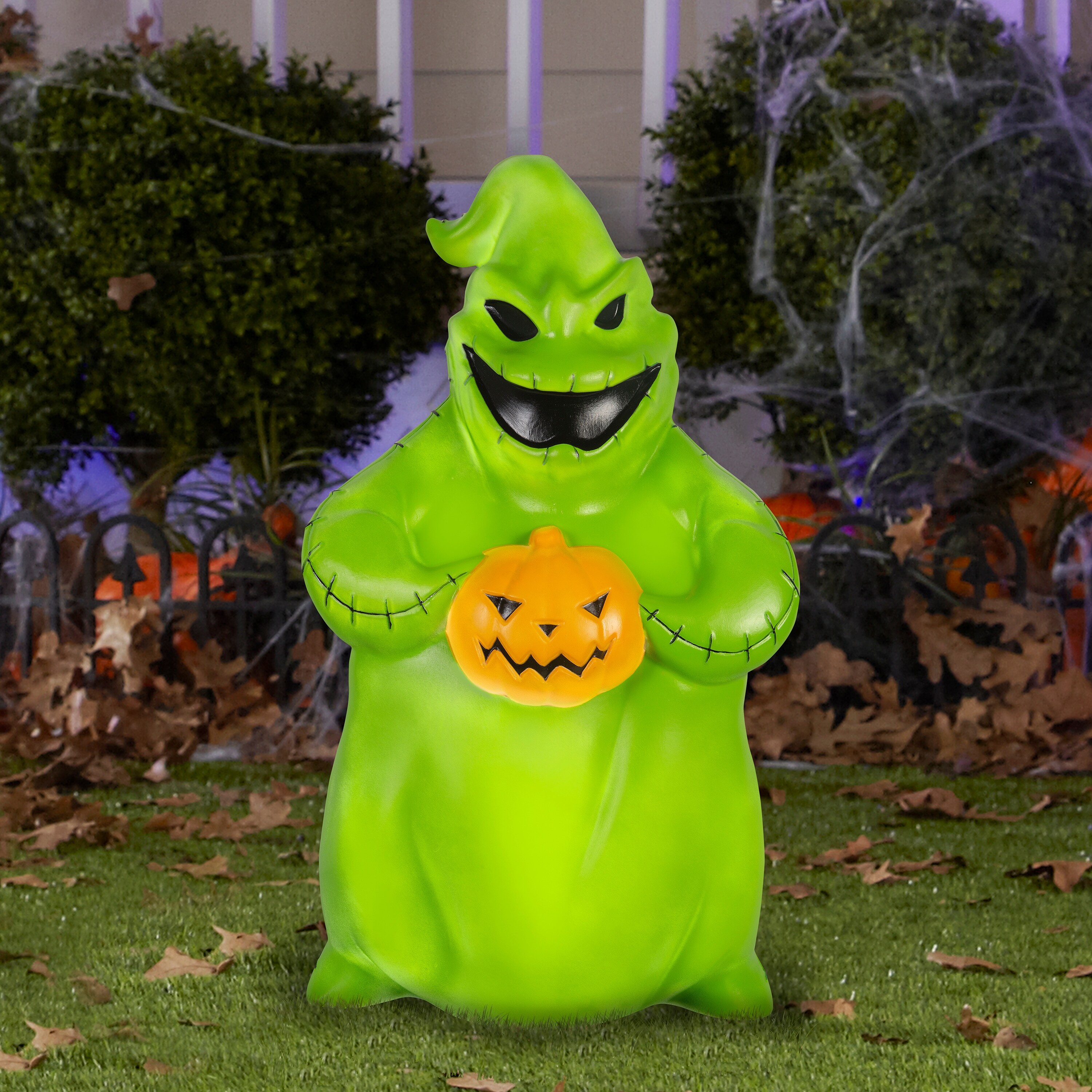 Gemmy Lighted Oogie Boogie with Jack O' Lantern Yard Decor - Bed