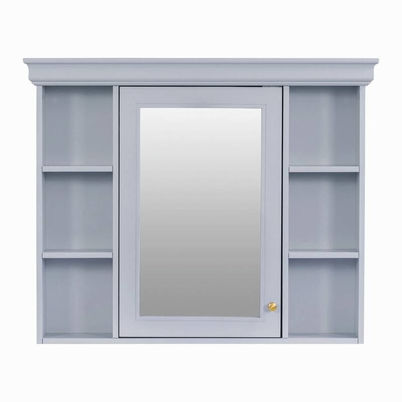 Modern Medicine Cabinet with 6 Open Shelves