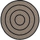 preview thumbnail 16 of 57, SAFAVIEH Handmade Braided Levina Country Rug 3' Round - Ivory/Black - Round
