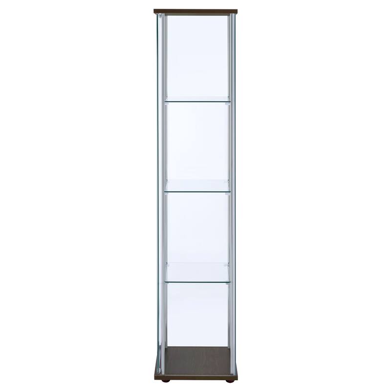 Bellatrix 4-shelf Clear Glass Curio Cabinet