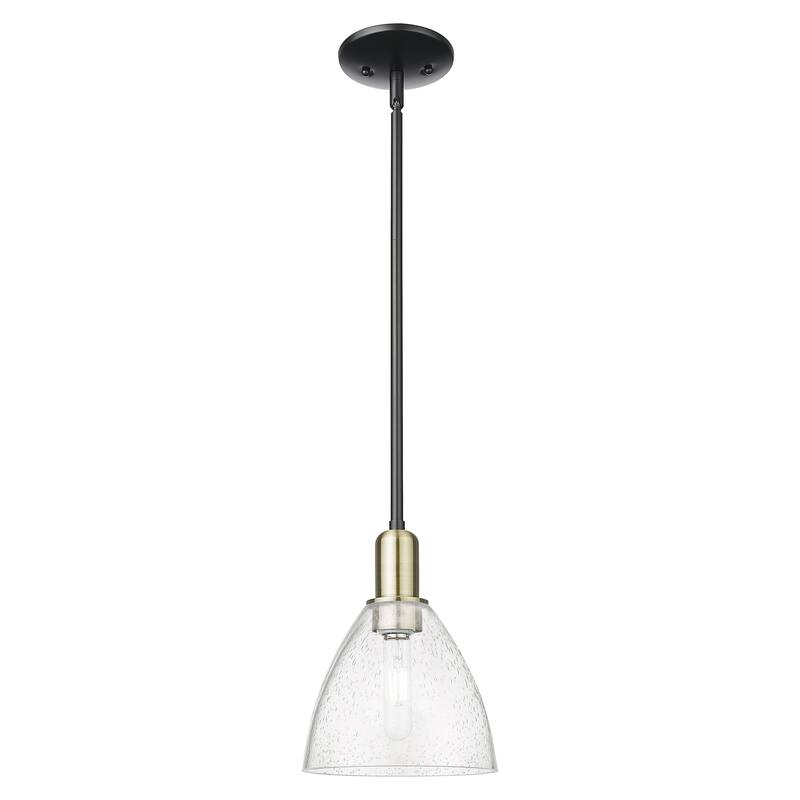 Innovations Lighting Endless Possibilities Arcadia - Bristol - 1 Light 8" Stem Hung Mini Pendant - Black Antique Brass/Seedy
