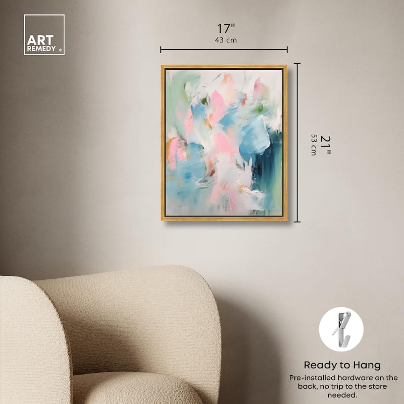 Neon Breeze I Canvas by Art Remedy