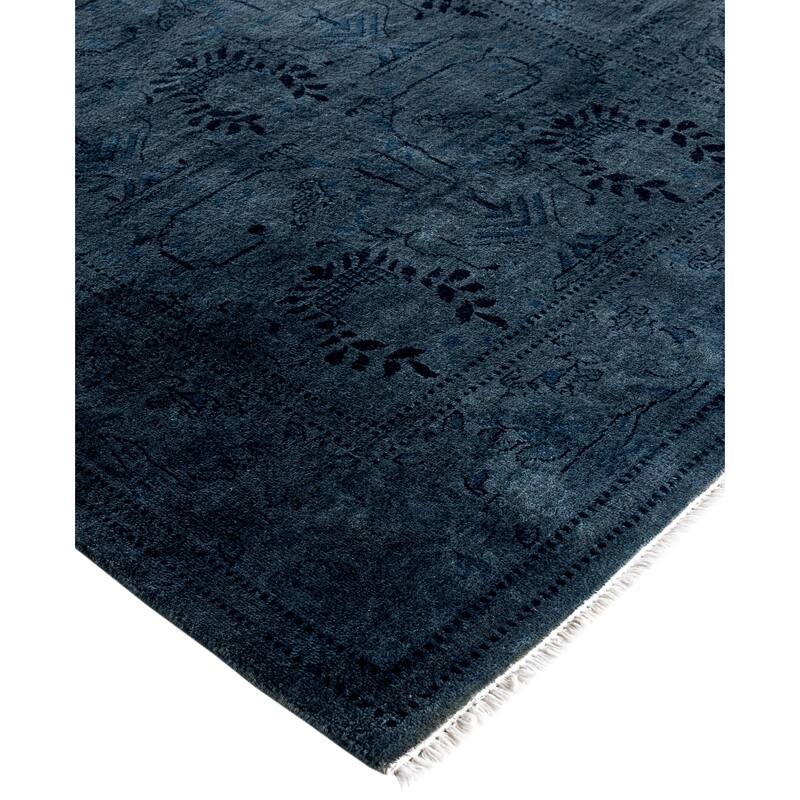 Overdyed One-of-a-Kind Hand-Knotted Area Rug - Gray - 3' 1" x 5' 6"