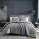 preview thumbnail 1 of 4, Kenneth Cole New York Sussex Flannel Black Duvet Cover Set