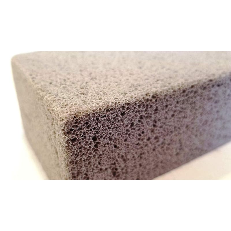 Handy Housewares Grill Cleaning Block - Non-Slip Grip Natural Pumice Stone BBQ / Flat Top Griddle Cleaner Brick