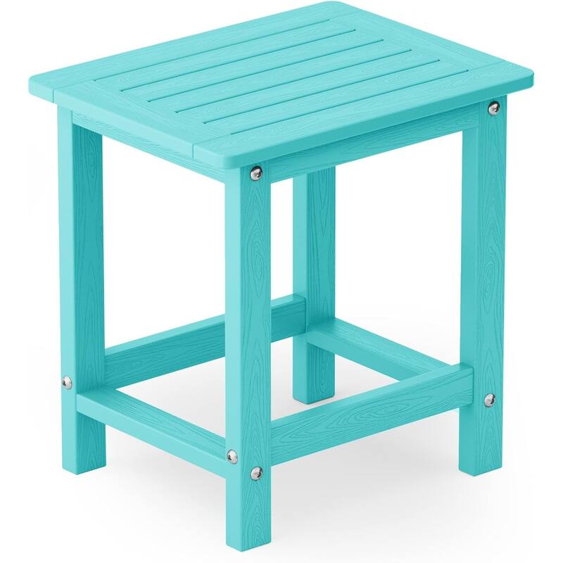 WINSOON HIPS All Weather Outside Table Adirondack Side Table - Set of 2 - Aruba Blue