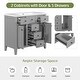 preview thumbnail 4 of 34, 36" Bathroom Vanity with Ceramic Basin with Two Cabinets and Five Drawers